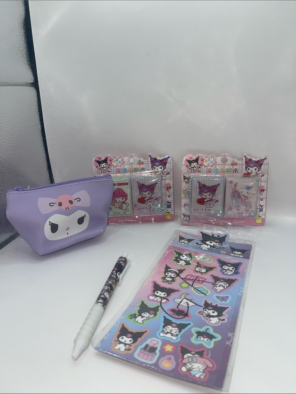 Sanrio Kuromi Stationery Pouch & Sticker Set